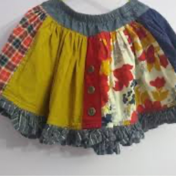 Colorful Patchwork girls persnickety Skirt 8 - Picture 2 of 12